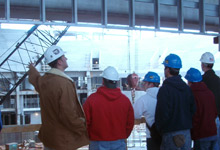 Students at construction site